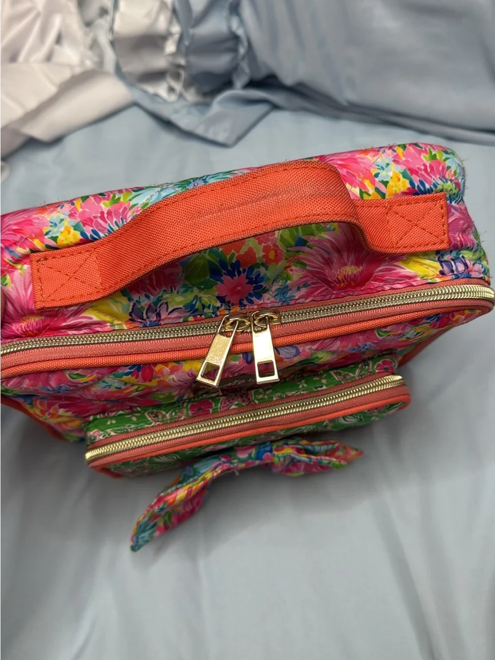 Matilda Jane Vibrant Pink & Green Floral Bow Lunch Bag